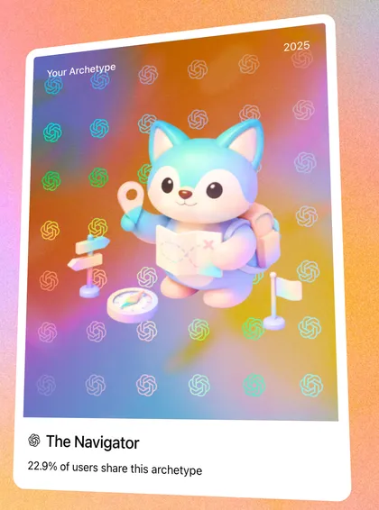 AI Archetype card — front